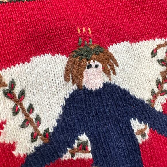 Vintage Y2K The Quacker Factory Ugly Christmas Sweater with Angels Size M - Picture 3 of 9